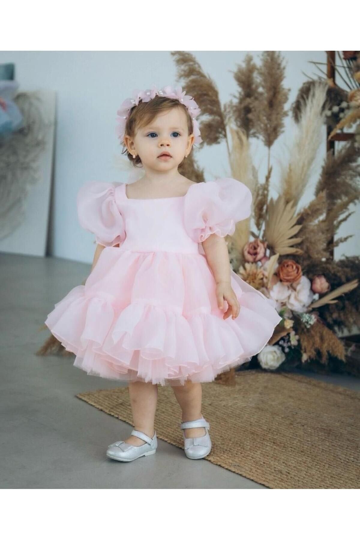 Kız Bebek Kabarık Tütü Doğum Günü Elbisesi - Pembe 2 Yaş